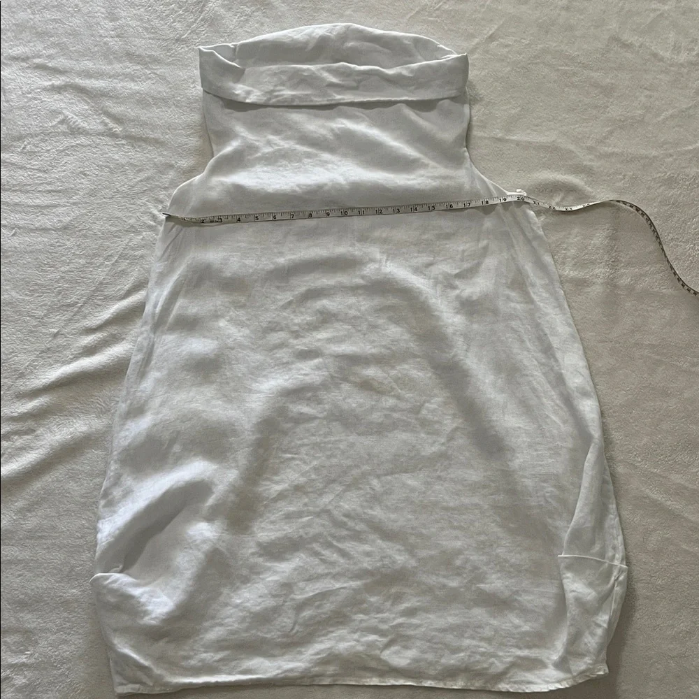 LUCA VANUCCI White Sleeveless Cowl Neck dress - Picture 6 of 11